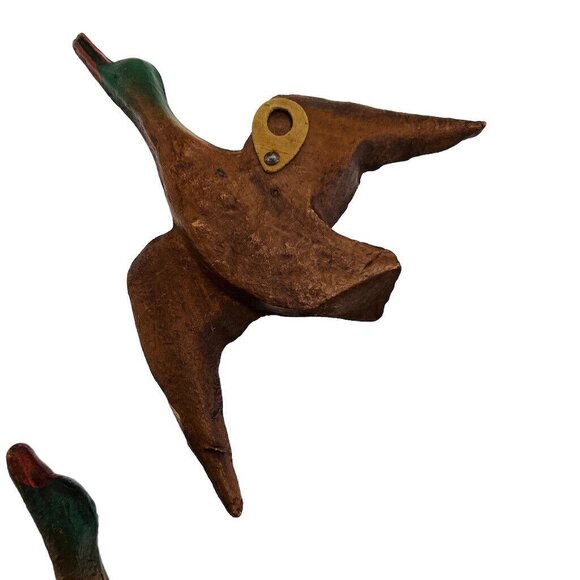 Vintage Wall Decor Geese In Flight by Syroco MCM USA Faux Wood Grain Small - Picture 5 of 10
